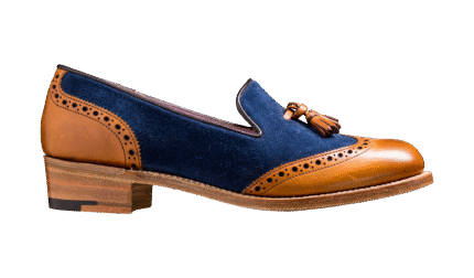 Amber - Cedar Calf / Blue Suede